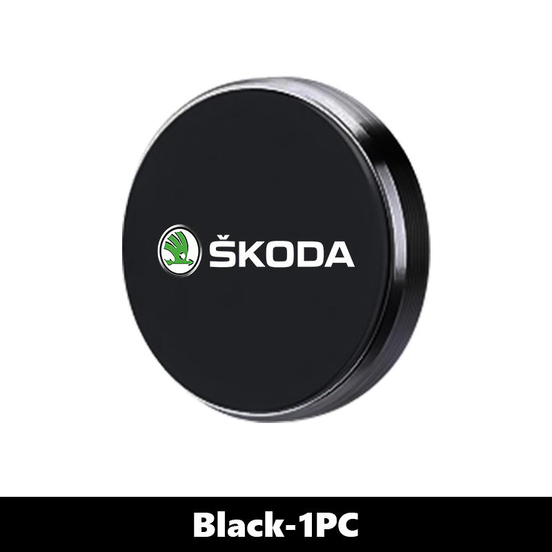 AES1 For Skoda Car Magnetic Mini Phone Holder 360° Adhesive Phone Stand Interior Accessories Rapid Octavia Derivative Enyaq-iV