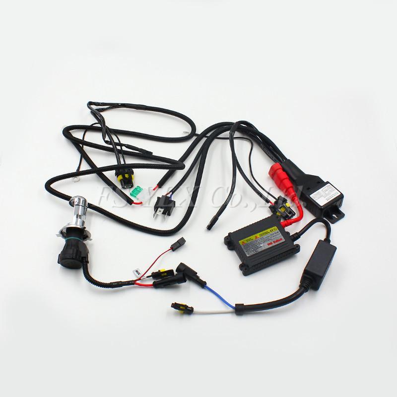 FSYLX 12V 35W 55W 75W HID Bi Xenon H4 Wire Harness Controller for Car Headlight Retrofit Connect Hid Bixenon Projector Lens