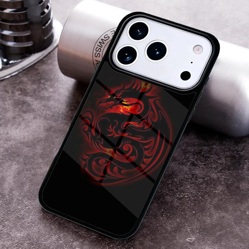 

Red Dragon Cool Phone Case for iPhone 17 16 15 Pro Max Air 14 13 12 11 Plus Shockproof Capa Cover iPhone 12