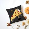 Fun Adorable Cute Hamburger Fries Pizza Cushion Cover Washable Linen Pillowcase Soft  for Daily Sofa Bed Home Room Decor