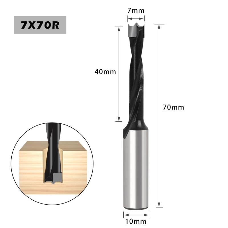 2 Flute Drill Bits 70Mm Length 10Mm Shank Left/Right Row Drill Carbide Hole Opener Wood Alloy Tool