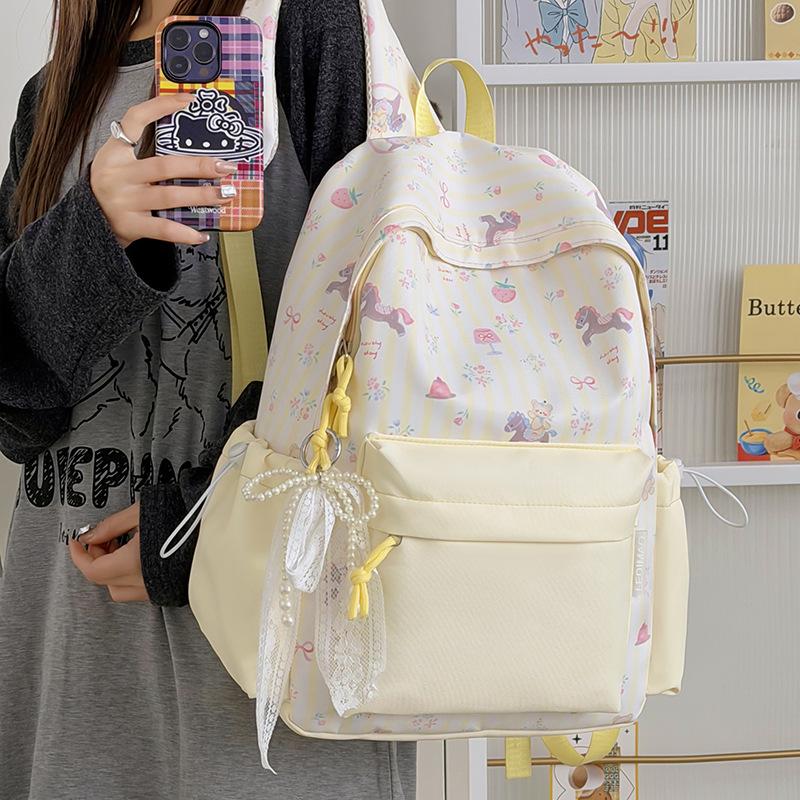 Schoolbag cute new backpack 1011 junior high school girls primary school backpack ins cute cartoon schoolbag female