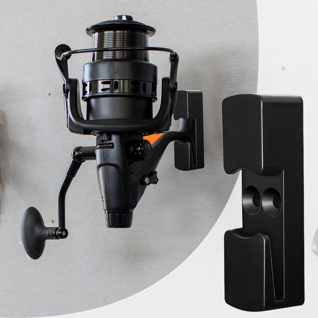 Fishing Reel Holder Fishing Reel Organizer Quick-Release Hanger Easy-Install For Garage Boat Kayak Door Beach Shore Bass Catfish