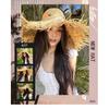Hollowed-out Raffia Straw Hat for Women, New Seaside Beach Hat, Summer Large Brim Woven Sunshade Hat