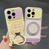 Color plaid rotating bracket is suitable for Apple 11promax mobile phone case iPhone11/11 simple large window