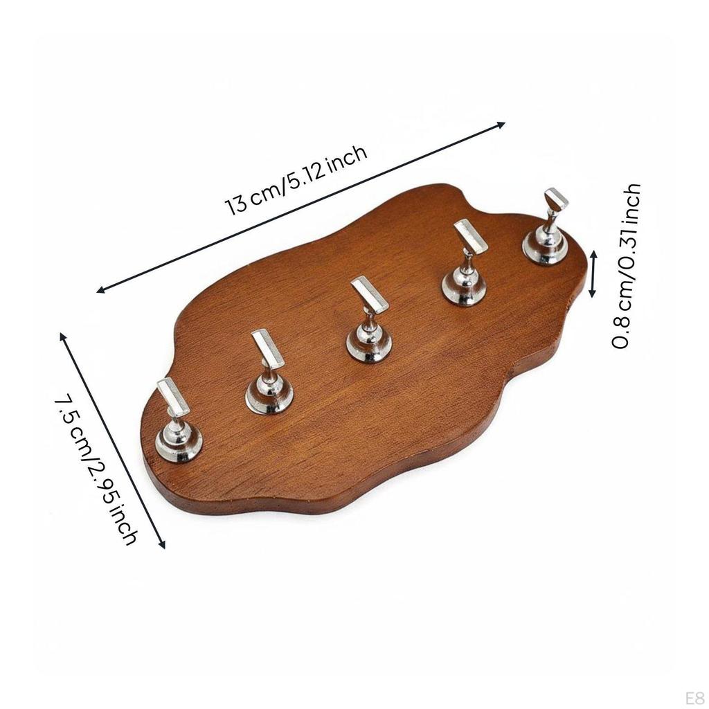 Press On Nail Stand Stable Wide Base Holder for Beginners, Training, Salon Loglace5pcs