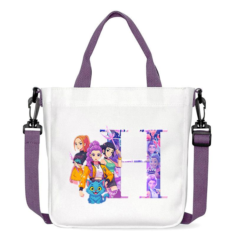 Kids Girls Sajaboys Rumi Mira Zoey Printed Student Lightweight Crossbody Bag Casual Canvas Shoulder Bags