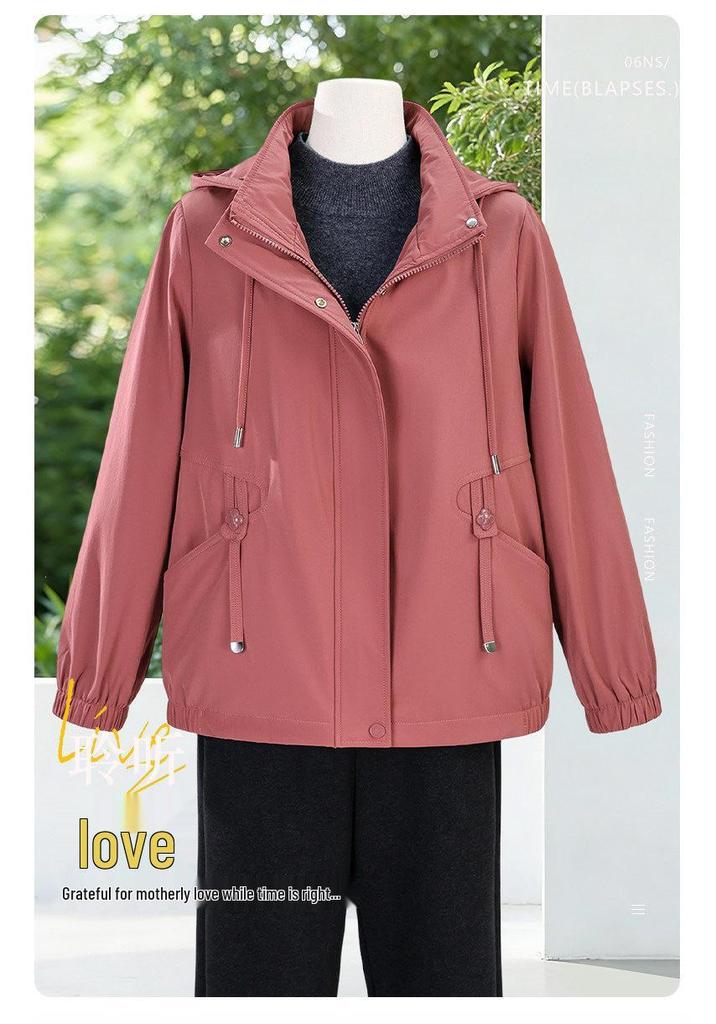 Spring Windbreaker: Stylish 2026 Loose Fit Jacket for Young, Middle-Aged, and Elderly Women