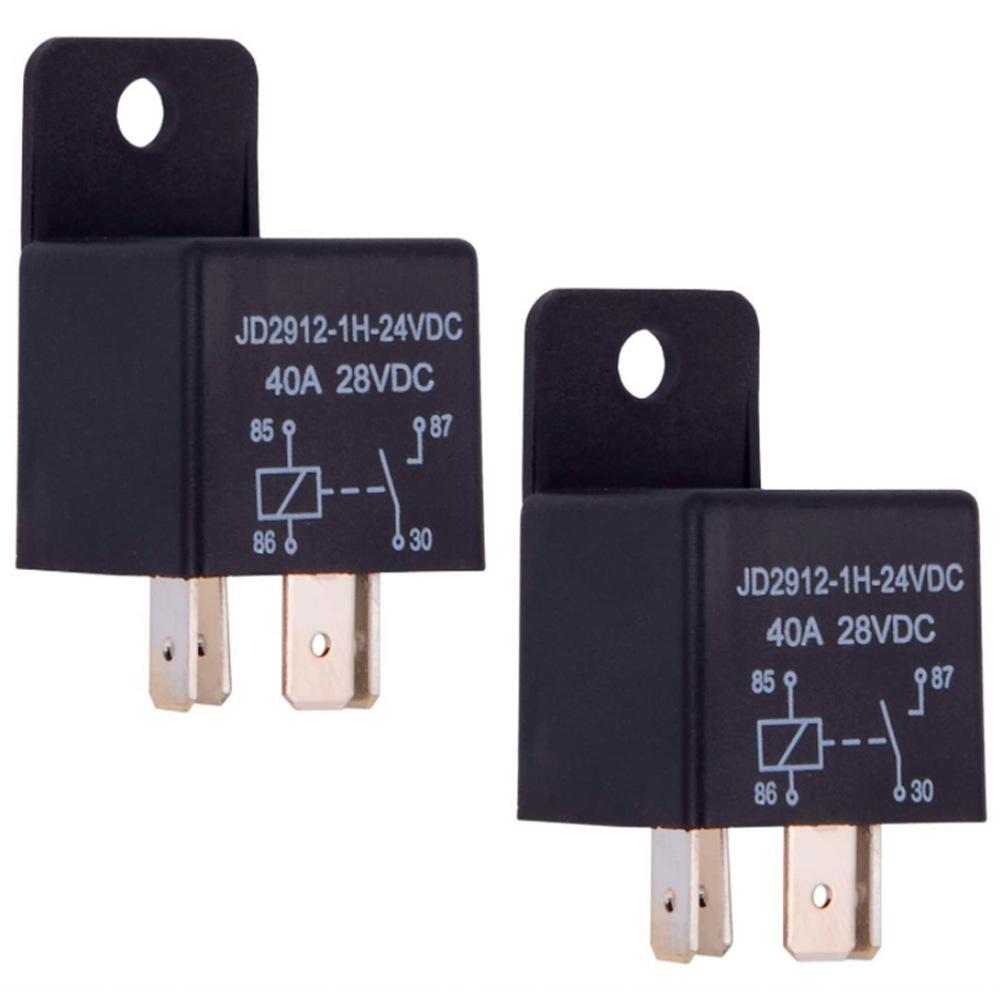 

DC 12V/24V 4/5 Pin 40A Waterproof Car Relay Long Life Automotive Relays Normally Open JD1914 JD2914 With Plastic Back 24V 5PIN
