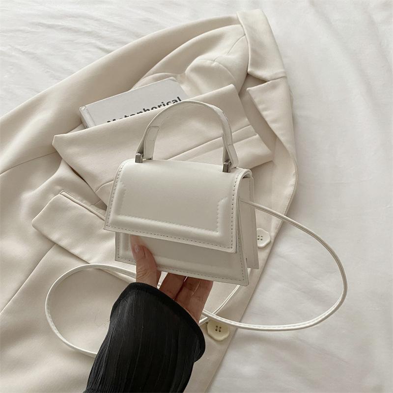 Bolso Bandolera Blanco Mini con Asa Superior Para Mujer Estilo Casual Bolso Pequeño de Hombro Con Correa Desmontable Para Uso Diario y Streetwear