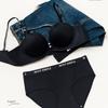 Sexy leopard print small breasts gather underwear women's no steel ring upper support not empty cup anti-sagging adjustment close breast bra cover