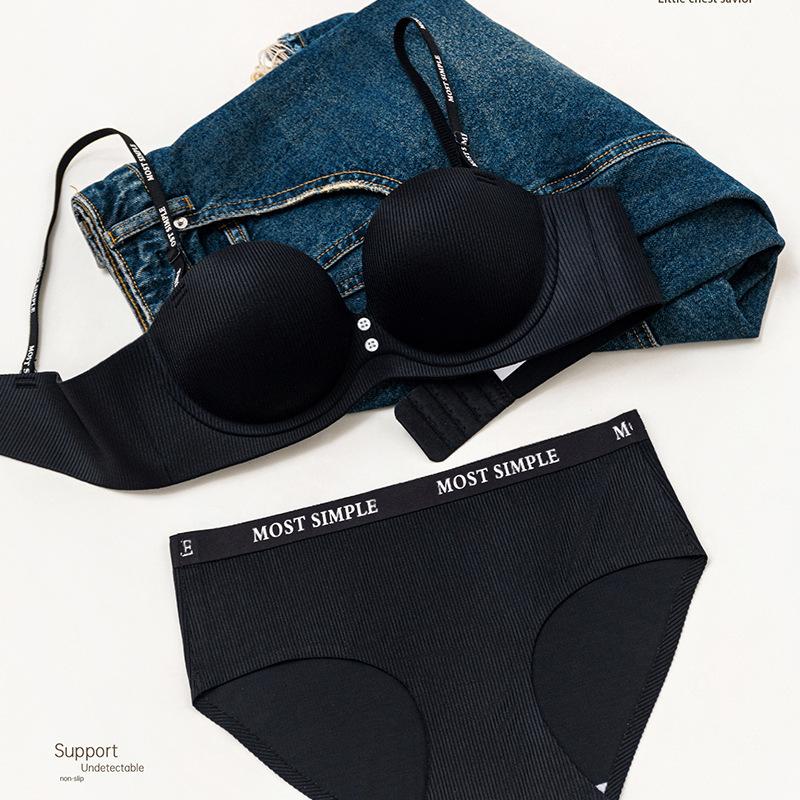 Sexy leopard print small breasts gather underwear women's no steel ring upper support not empty cup anti-sagging adjustment close breast bra cover