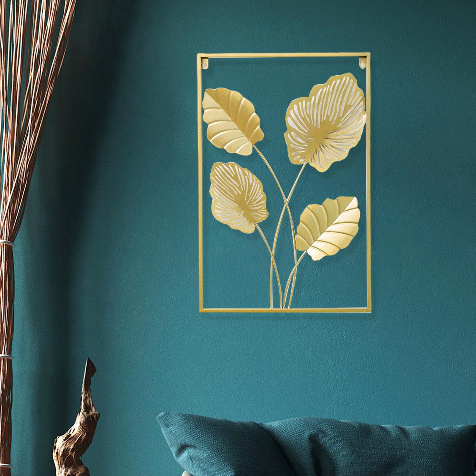 

Minimalist Wall Decor, Ornament Abstract Creative Decorative Crafts Gold Metal Hanging for Exhibition Hall Bedroom Office Home