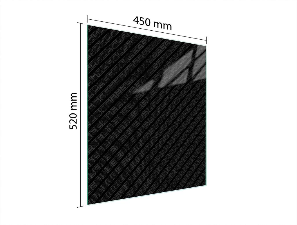 TAGLIERE IN VETRO 45x52 NERO