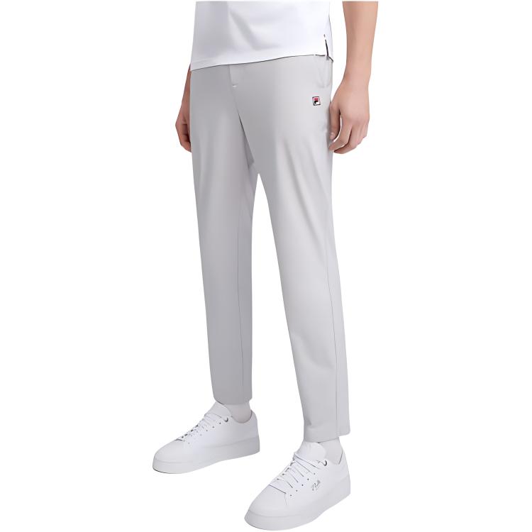 FILA SS23 Logo Straight Leg Casual Pants Men Bottoms Slate-Gray F11M321804F-GY