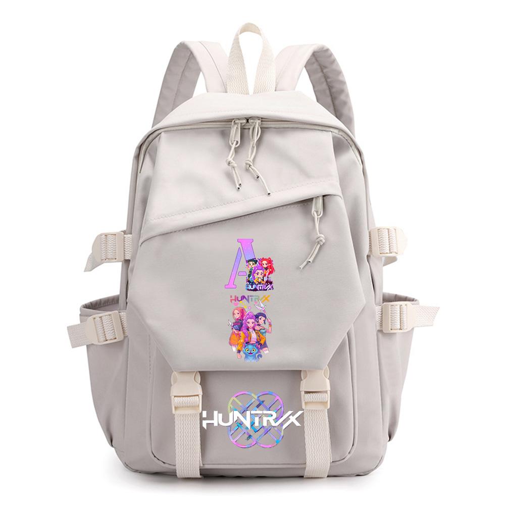Anime English Letter A-Z Printed Backpack for Teenager Student Girl Boy Back To School BookBag Men Women Travel Bag Mochila