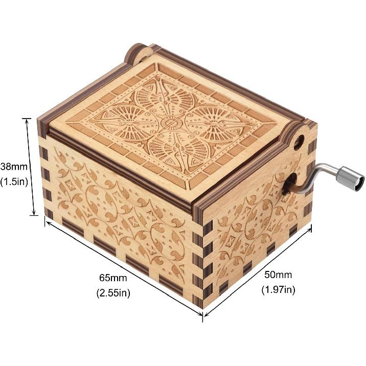 You Are My Sunshine Wood Music Boxes,Laser Engraved Vintage Wooden Sunshine Musical Box Gifts for Girlfriend,Boyfriend,Family Friends,On