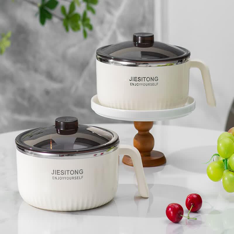 JIESITONG 5-Piece 304 Stainless Steel Insulated Food Bowls