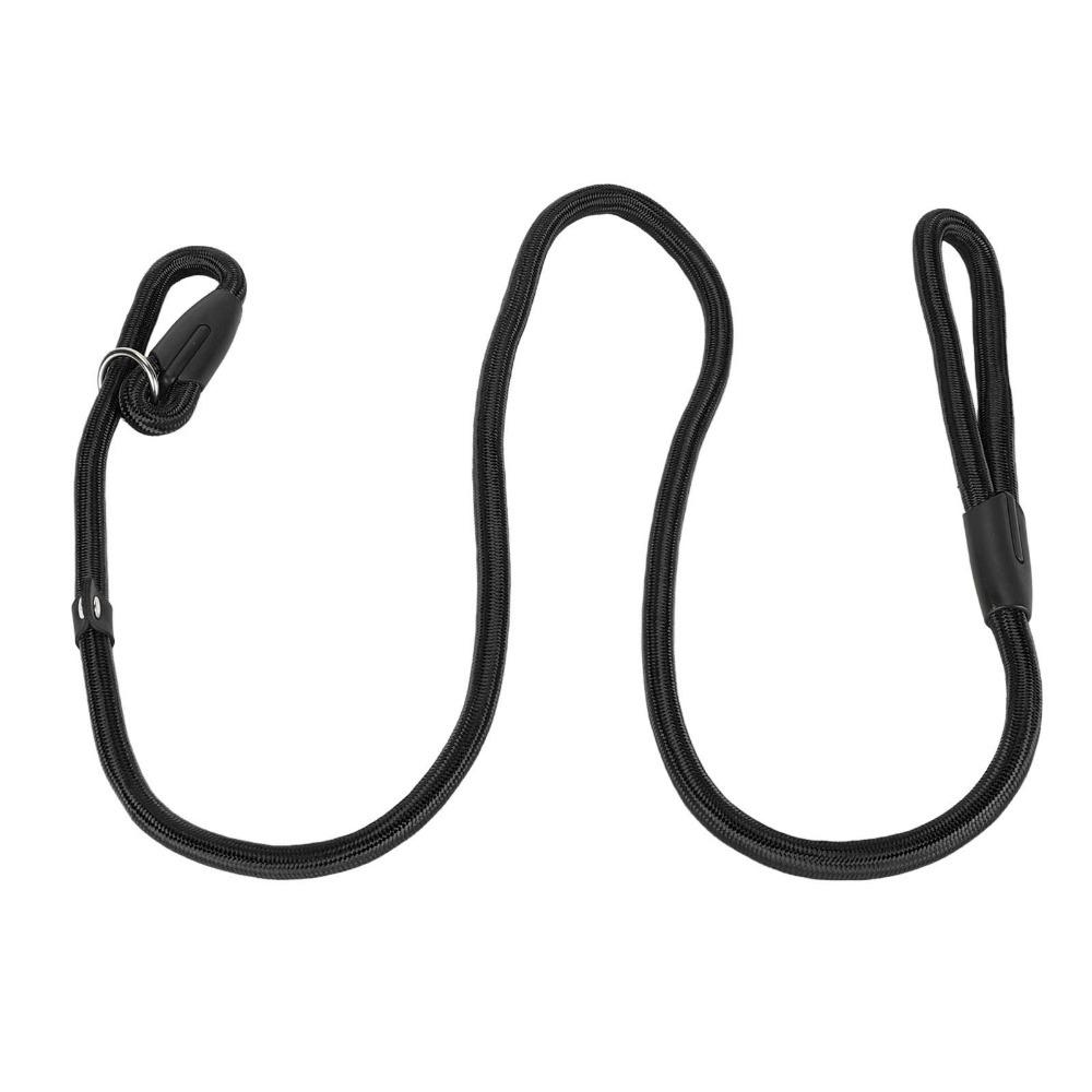 Nylon P Chain Leash Black No Pull Dog Lead Anti Pull Dog Walking Rope Small Medium Dogs