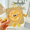 Compact USB Rechargeable Cheese-Shaped Desktop Fan with Three Speeds