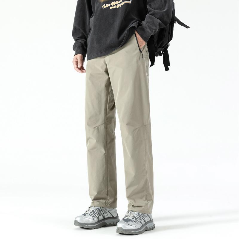 Spring and Autumn New Casual Pants Men's Trend Elastic Waist Dropping Wide Leg Pants Men's Tooling Charge Pants Outdoor Men's Clothing