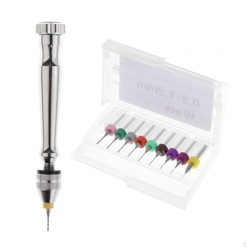 Hand Drill Bit Set Jewelry Making DIY Professional Repairing Tool Portable Rotary Micro Twist