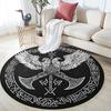 Viking Axe,Round Area Rug,Carpet Rug for Living Room Bedroom Sofa Playroom Decor,Non-slip Floor Mat