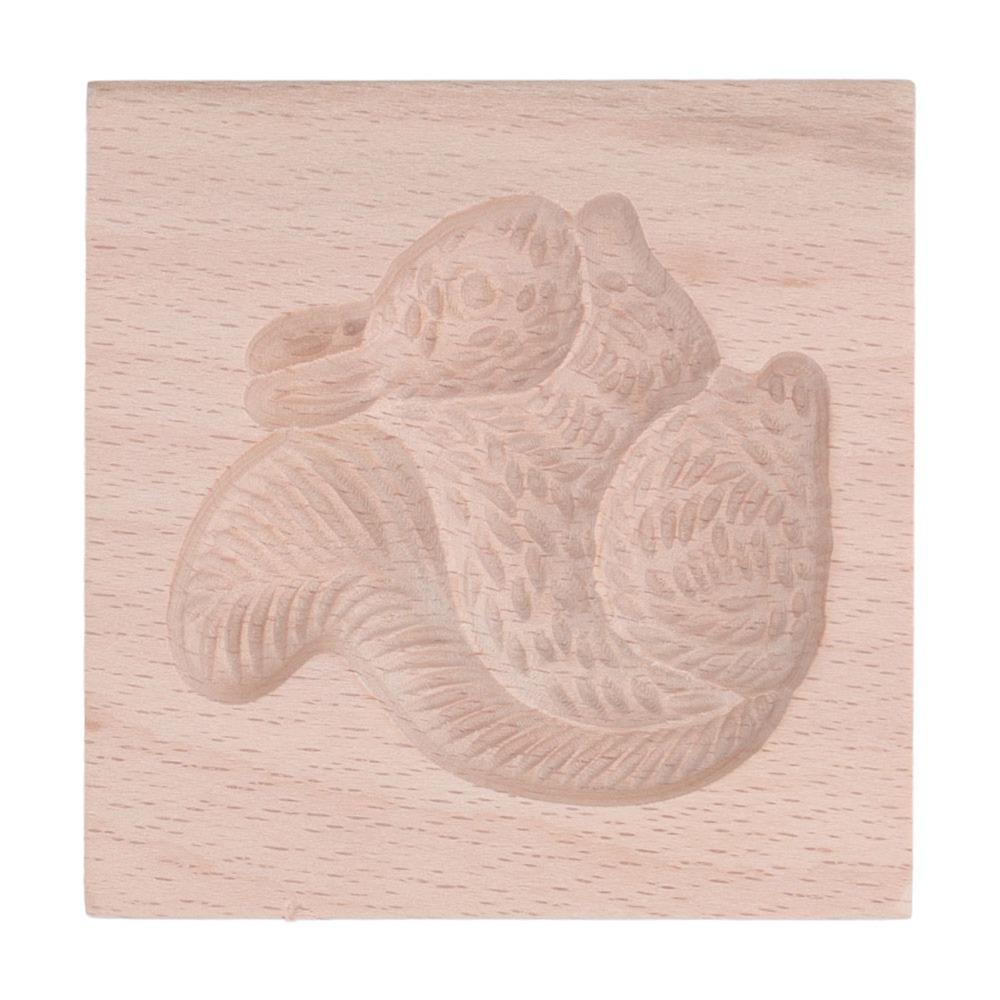 Natural Beech Wood Wooden Cookie Mold Baking Stamp Home Baking