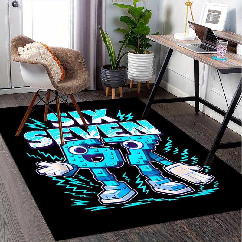 Chair Mat with 67" Robot Design: Office Carpet for Home Decor, Sofa Rug, Gift Idea, Suitable for Bedroom, Living Room, and Various Rooms