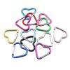 1 Pcs Heart-shaped Aluminum Carabiner Key Chain Clip Outdoor Keyring Hook Water Bottle Hanging Buckle Travel Kit Accessories