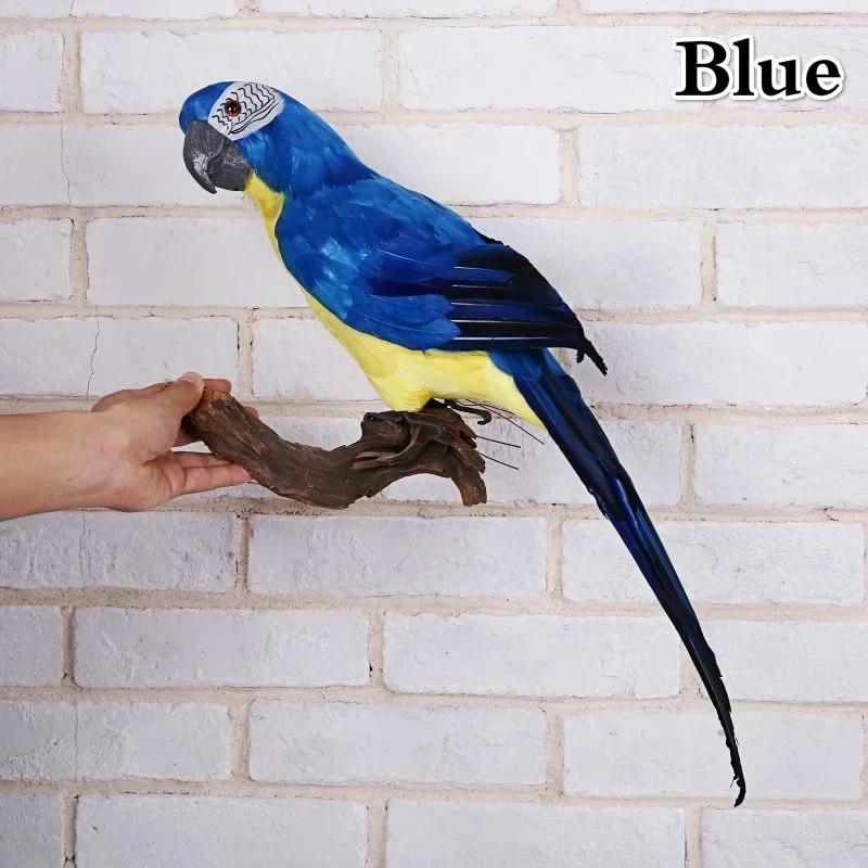 Falsches Tier Vogel Garten Requisiten Brandneu Kreativ 45cm Simulierte Papagei Handgemacht Ara Schaumstoff Feder Rasen Statue Ornamente