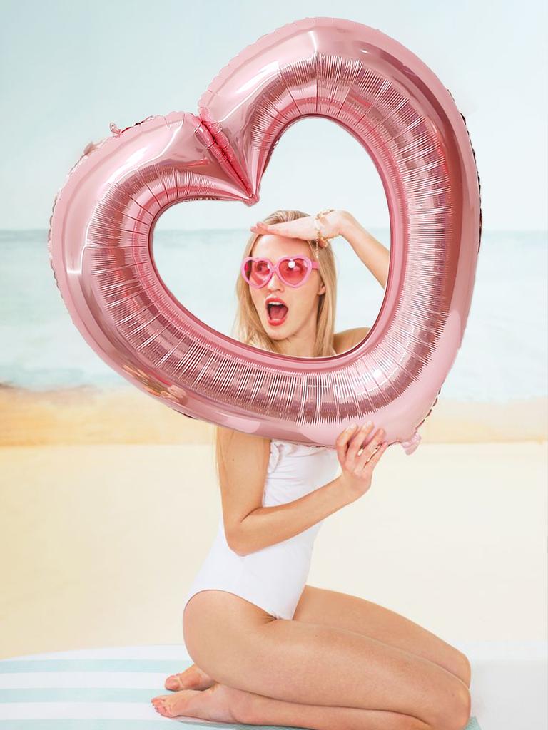 1pc 42 inch hollow love aluminum foil balloon, suitable for birthday parties, anniversaries, photo shoots