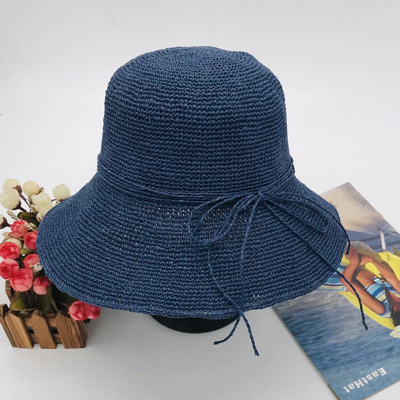 Recommended Handmade Filament Crochet Hat, High-End Monofilament Hat, Women'S Summer Seaside Beach Foldable Straw Hat