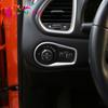 Color My Life ABS-Chrom-Scheinwerfer-Lichtschalterknopf-Knopfverkleidung für Jeep Renegade 2015 – Scheinwerferknopf-Panel