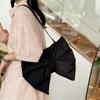 Elegant Large Capacity Bowknot Tote Fashion Zipper Handbag Pleated Bow Crossbody Bags  Travel