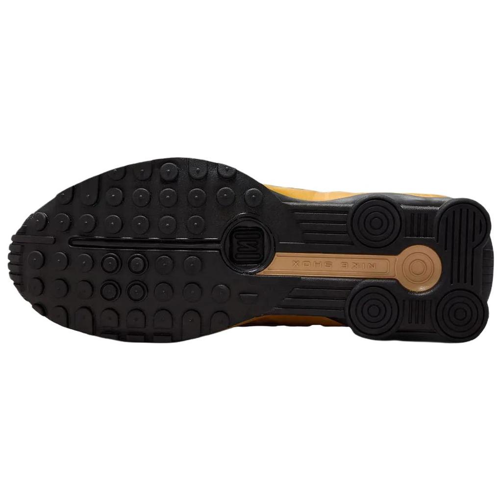 Nike Shox R4 Running Shoes Unisex Gold Black HQ1988-700