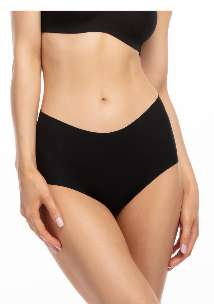 Figi damskie czarne bezszwowe wysoki stan Infinity boyshorts maxi Julimex