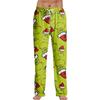Pajama Pants Sleepwear Casual Drawstring Elastic Waist Pants Comfy Straight Yoga Loose Trousers