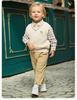 David Bella Boys' Pure Cotton Vest Spring Clothes New Children's Sweater Vest College Style Anti Static Shoulder
