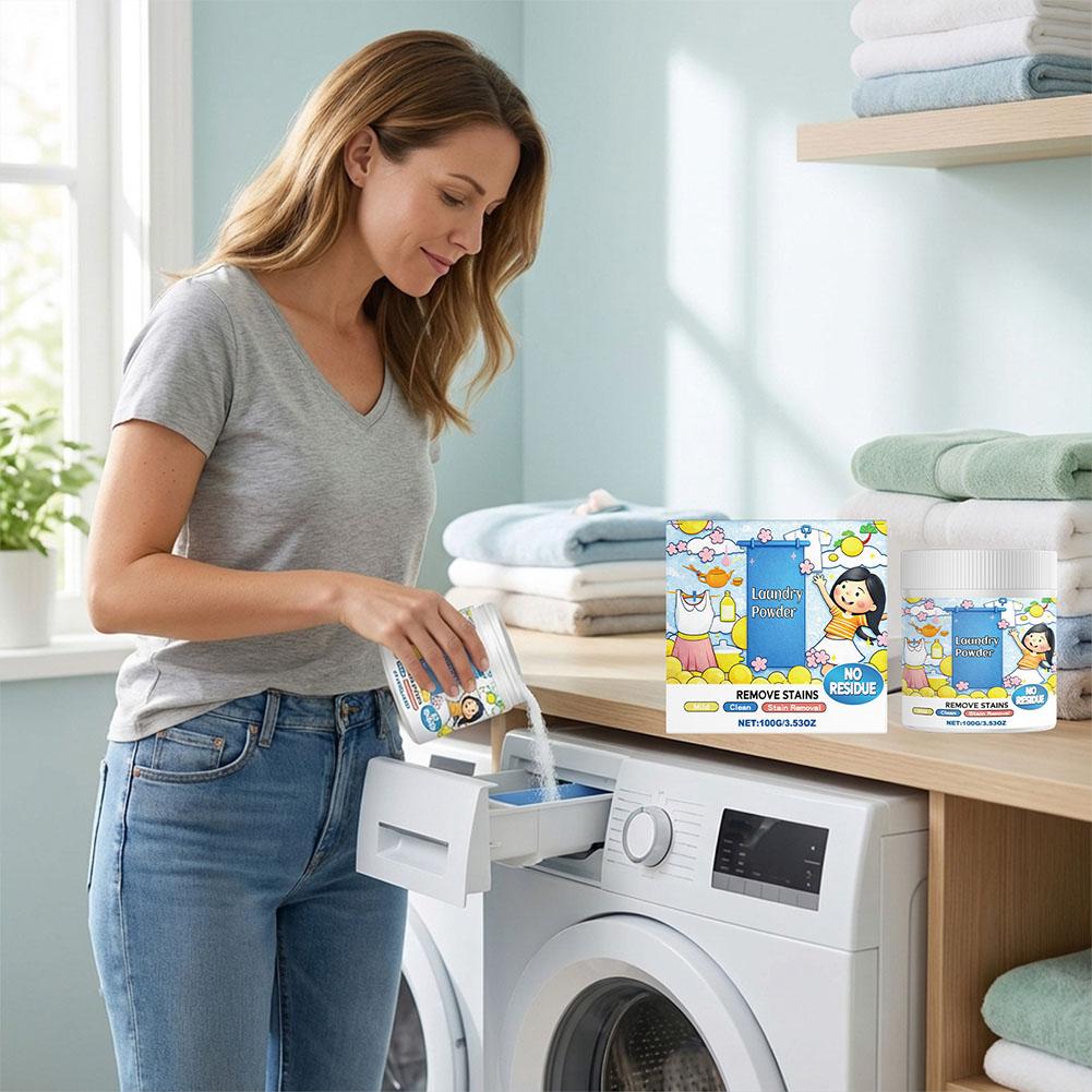 Laundry Detergent Powder Cleans Removes Stains And Dirt Refreshes Softens Leaves A Fresh Natural Fragrance For Household 1/ F4W6