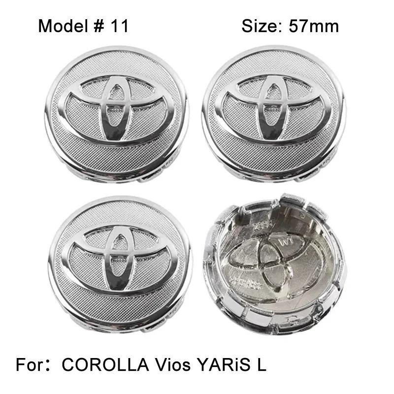 4Pcs 57/62mm Car Wheel Center Hub Cap Rim Cover For Toyota Corolla RAV4 LEVIN Yaris C-HR Camry Prius Prado Car Auto Accessories