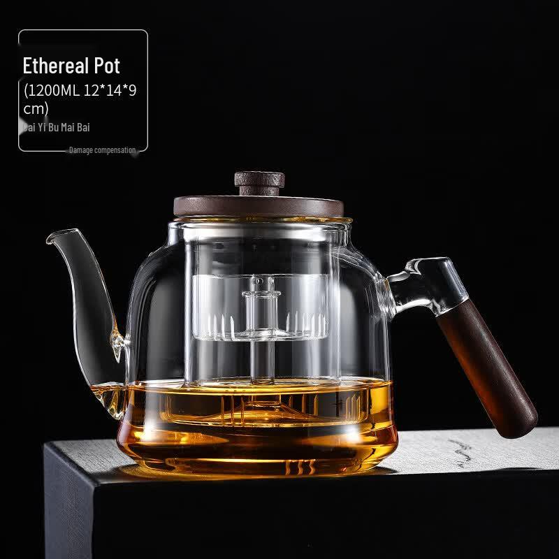 Transparent Glass Tea Kettle Set