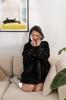 Blanket sweatshirt, large oversize, thick, warm, with a hood, black, soft