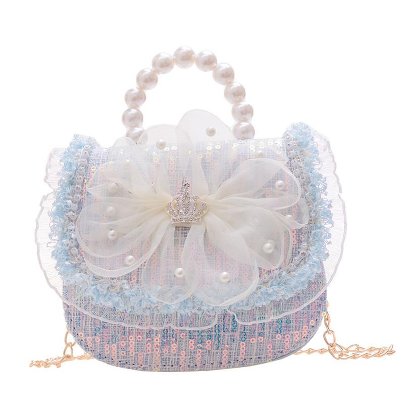 Cute Girls Crossbody Bag Fashionable Mini Pearl Handbag For Children Accessories