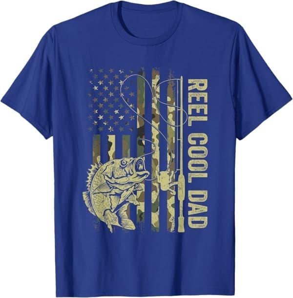 Retro Reel Cool Dad Fishing Funny Father s Day Fisherman T-Shirt S разноцветный