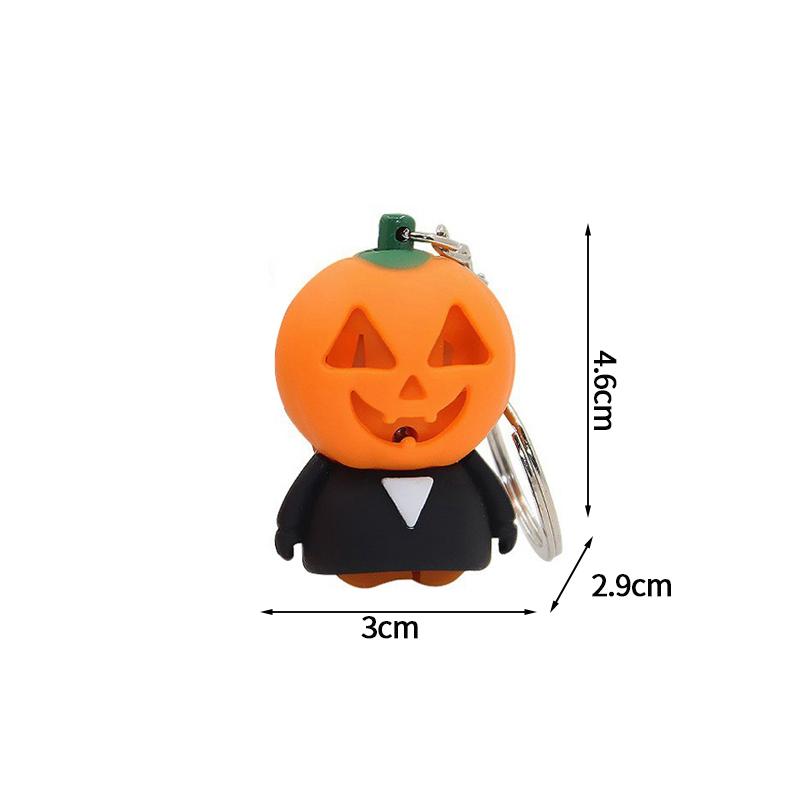 Halloween Rocking Keychain Toys Pumpkin Black Cat Acrylic Bag Pendant Backpack Mobile Phone Charm Holiday Party Kids Funny Gifts