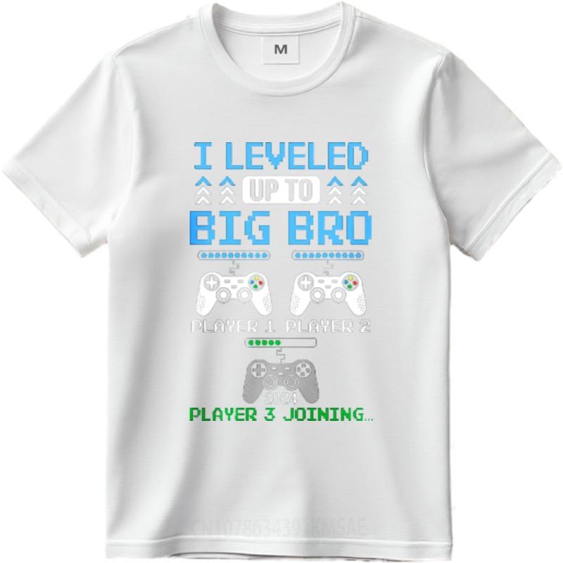 New Arrived Teenagers Round Neck Tshirt Brand I Leveled Up To Big Bro Player 1 Player 2 Player 3 Joining 2024 Classic Tshirt