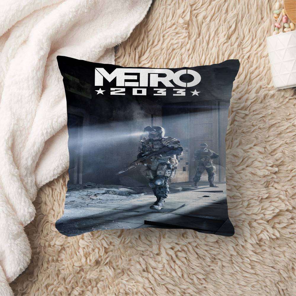 MMetro Anime Video Game Cushion Cover Pillowcase Upholstery Sofa Throw Pillow Home Decor Pillowcas
