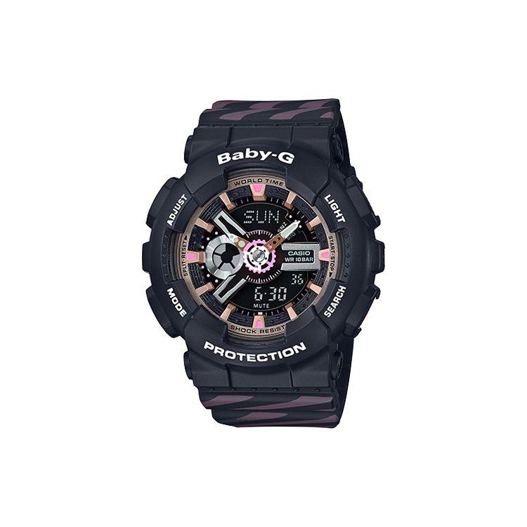 

Casio Baby-G Chance Theme Fashion Trend Street Cool High-End Classic Waterproof Shockproof Sports Quartz Watch Women watches Black BA-110CH-1A Black Watch Case