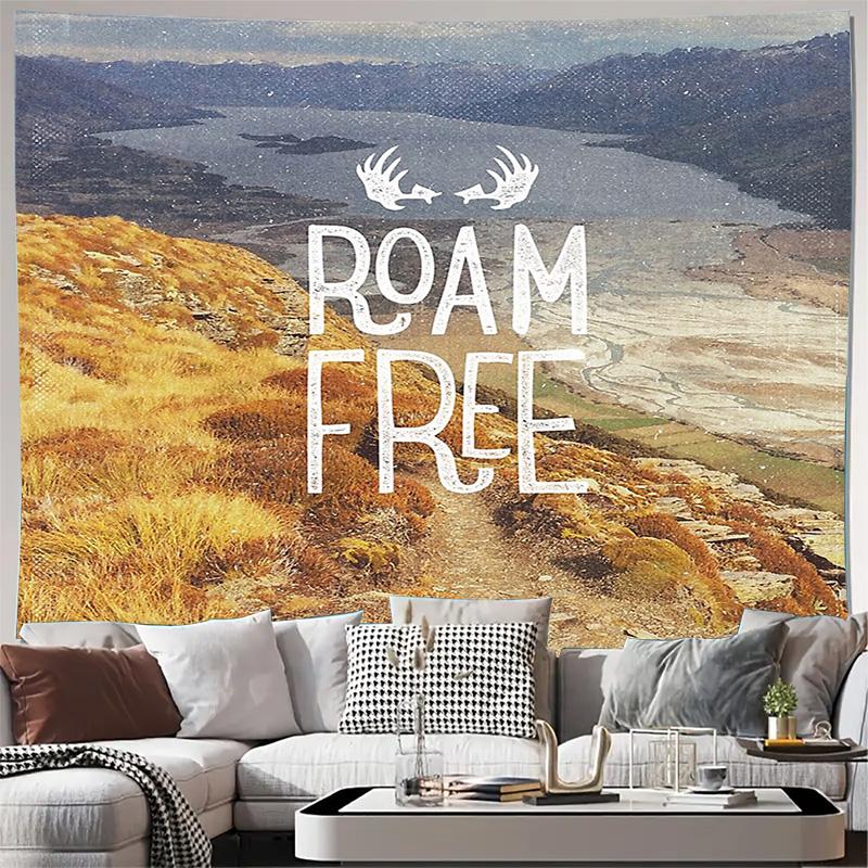 

Nature Landscape Tapestry Mountain Forest Wall Hanging Outdoor Scenery Decor Bohemian Home Textile Travel Theme Room Decor Rusti 74x94cm(29x37in)